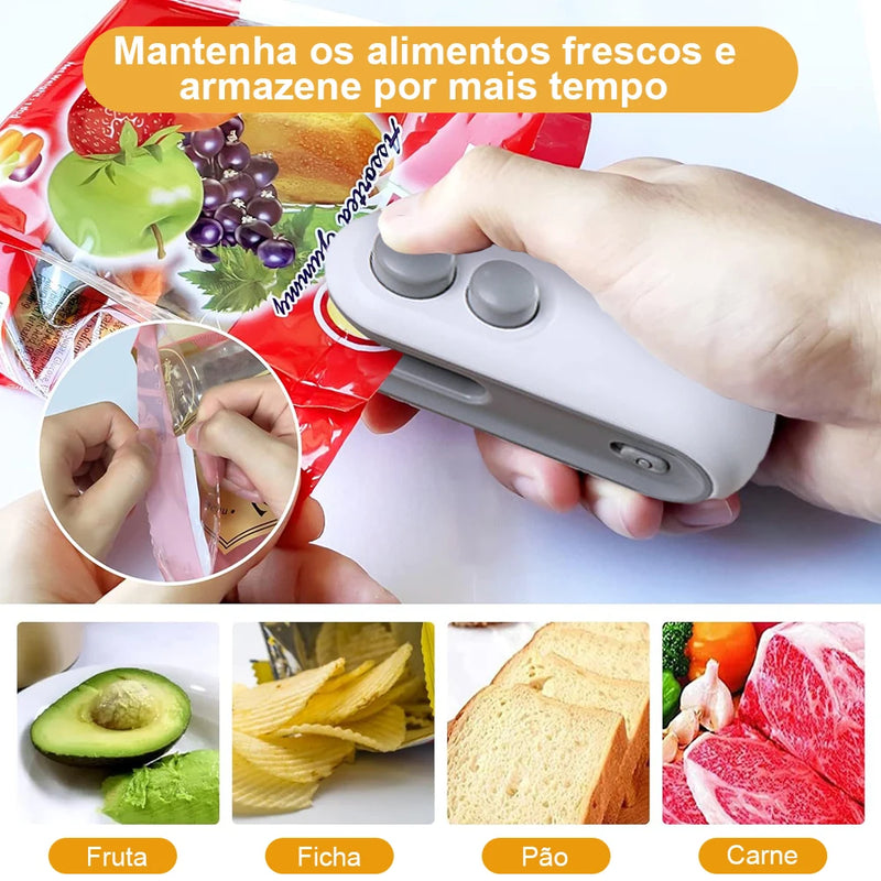 Mini seladora recarregável